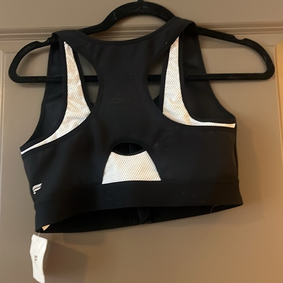 Fabletics NWT Black Sports Bra front Zip high impact - Picture 2 of 3